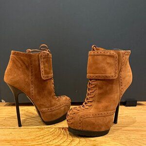 YSL Brand New Size 37 Lace-up Booties